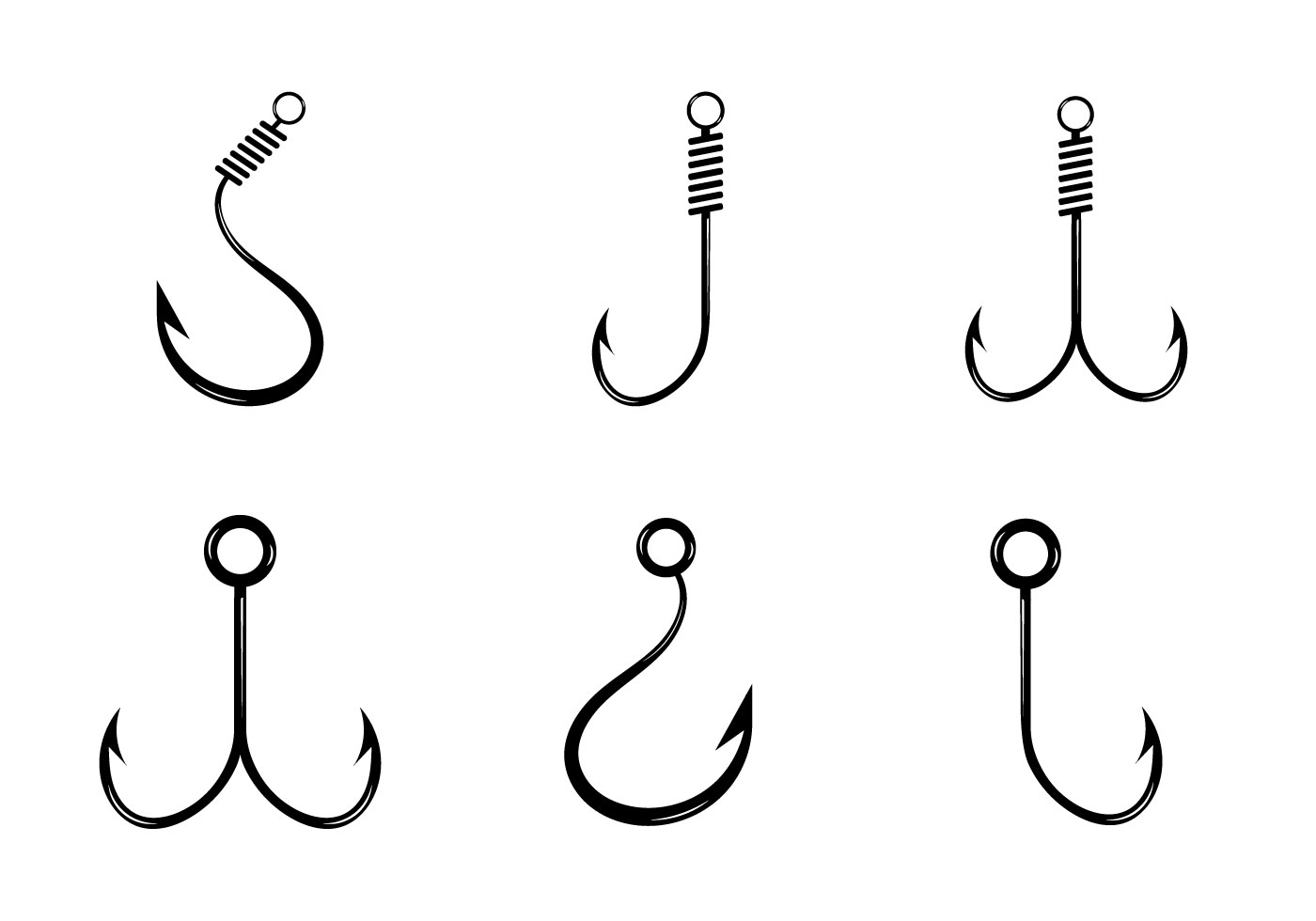 Download Free Fish Hook Vector Icon - Download Free Vector Art, Stock Graphics & Images