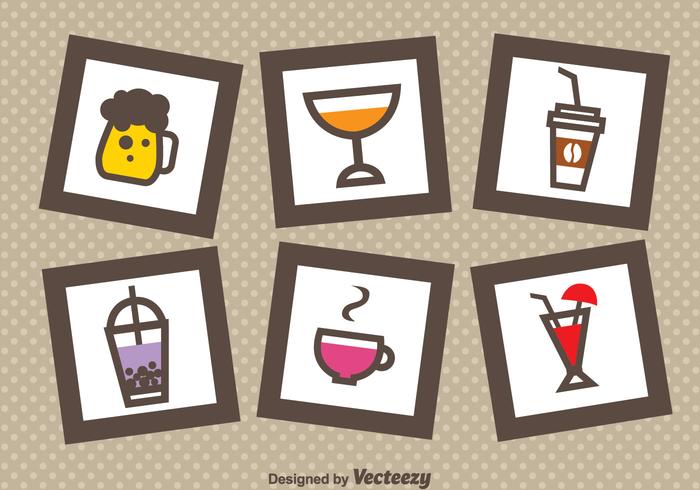 Drink In Frames Icons vector