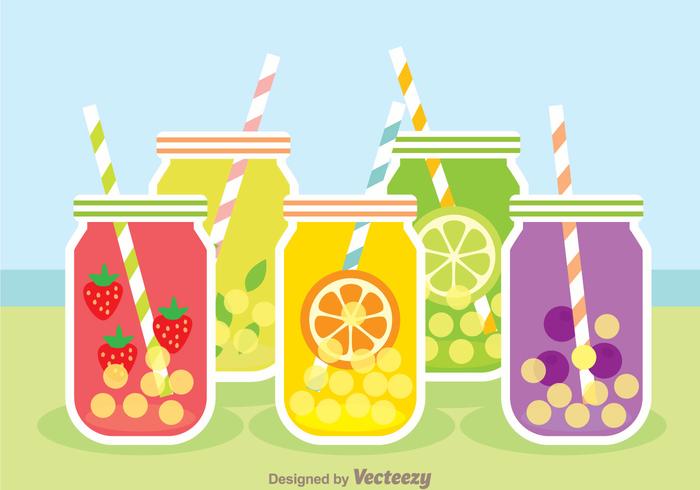 Bubble Fruit Tea vector