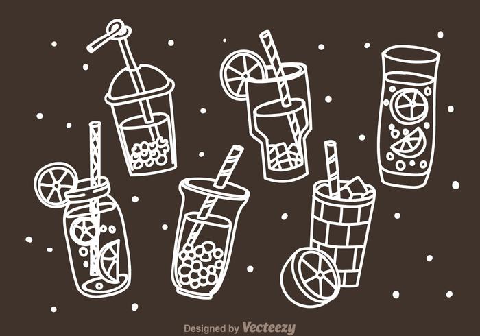 Beverages Doddle Icons vector