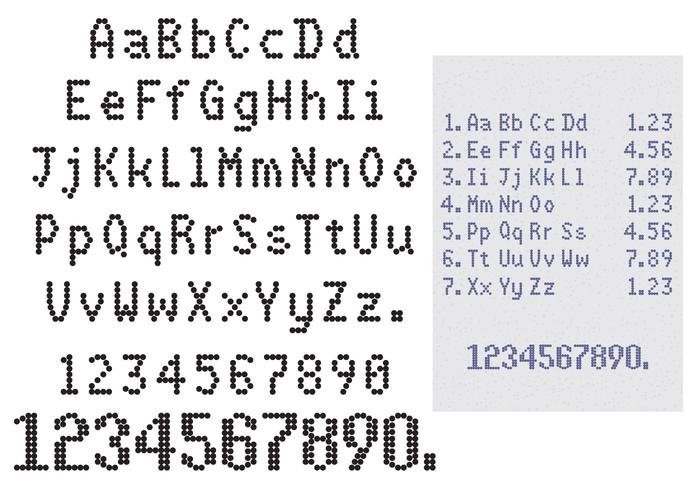 Ticket Font vector