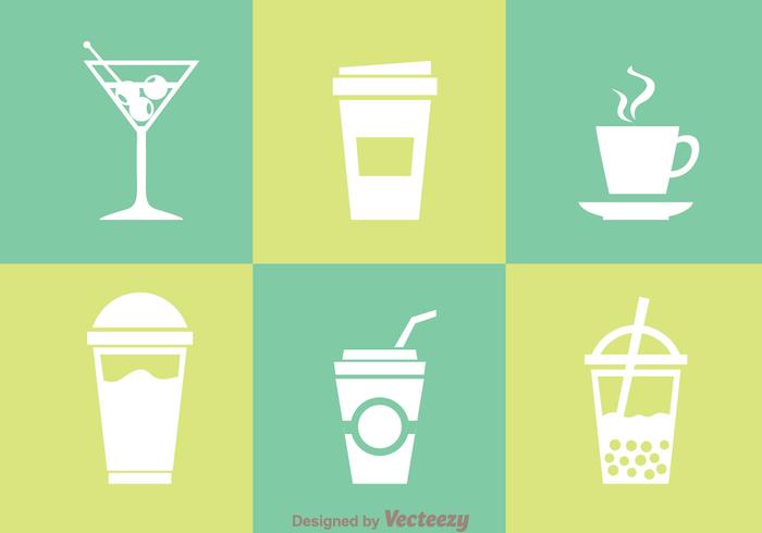 Bebidas Iconos Aislados vector