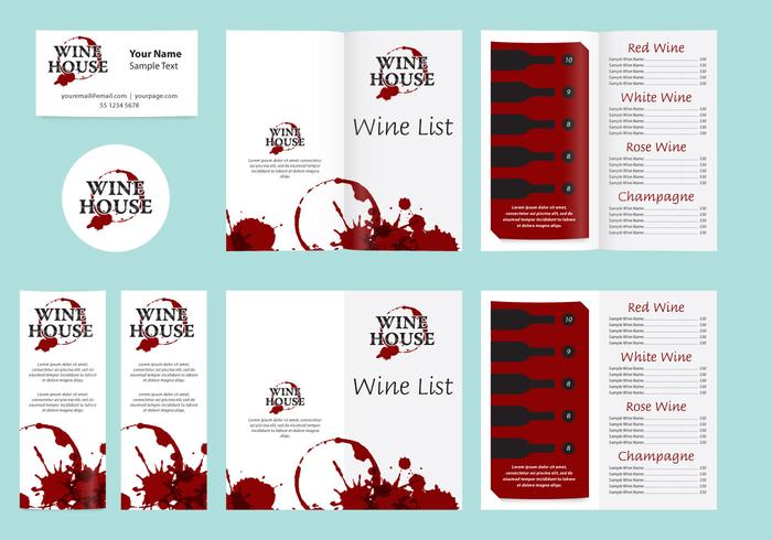 Templates And Wine List vector