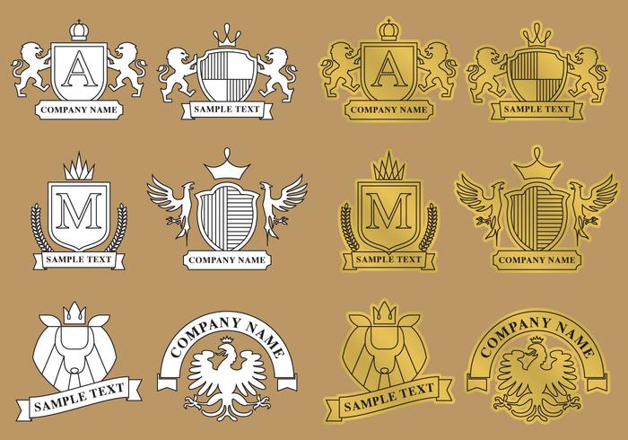 Modern Heraldic Logos vector