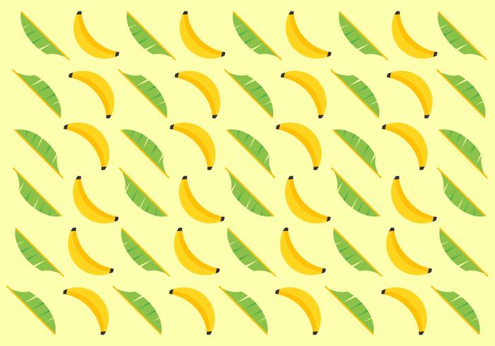Patrón libre del vector de las hojas de plátano