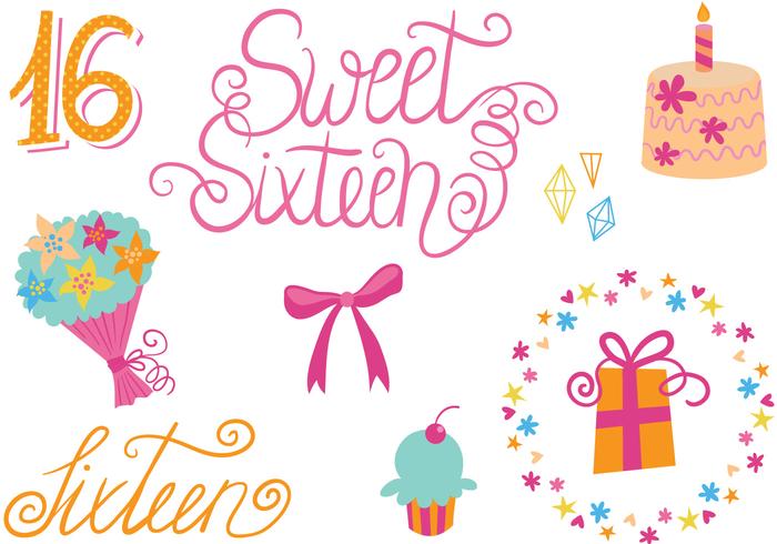 Free Sweet 16 Vectors