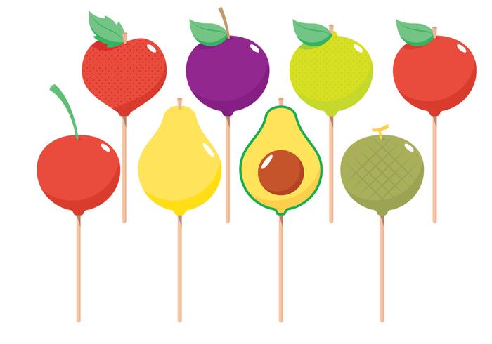 Pastel de frutas Pops vector