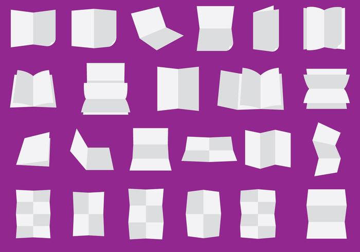 Folded And Flipped Paper Sheets vector