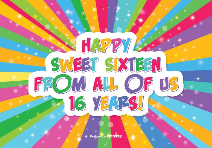 Happy Sweet 16 Illustration vector