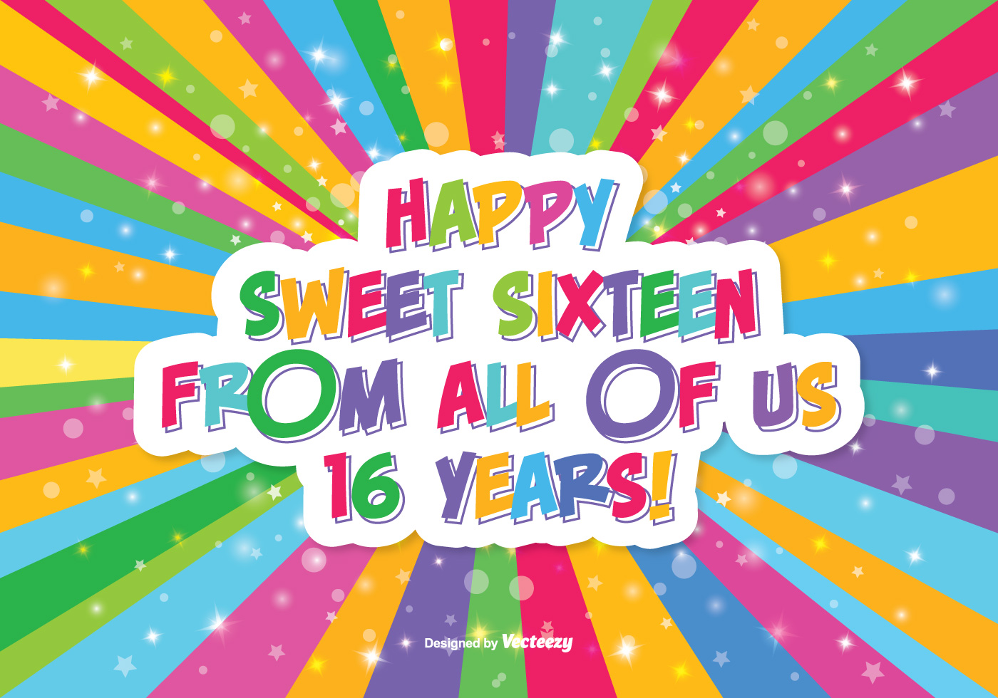 Download Happy Sweet 16 Illustration 101773 Vector Art at Vecteezy