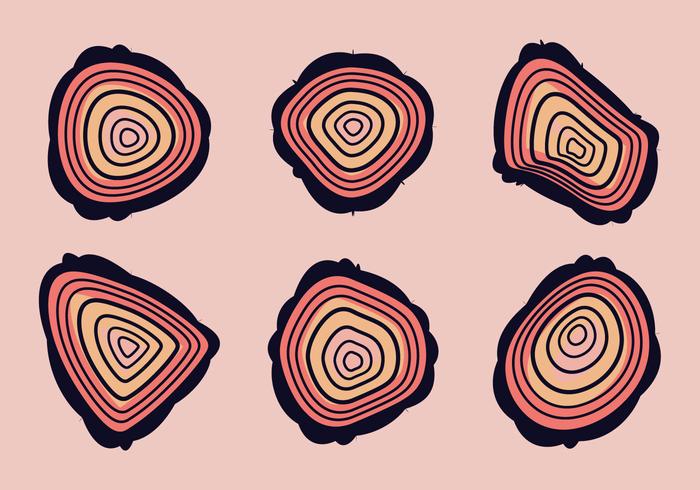 Free Tree Rings Vector Illustration 12