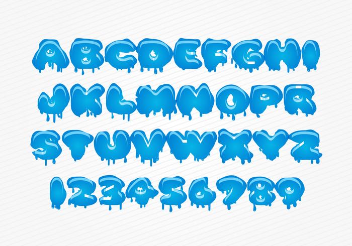 Free Vector Water Font Free Vector Water Font