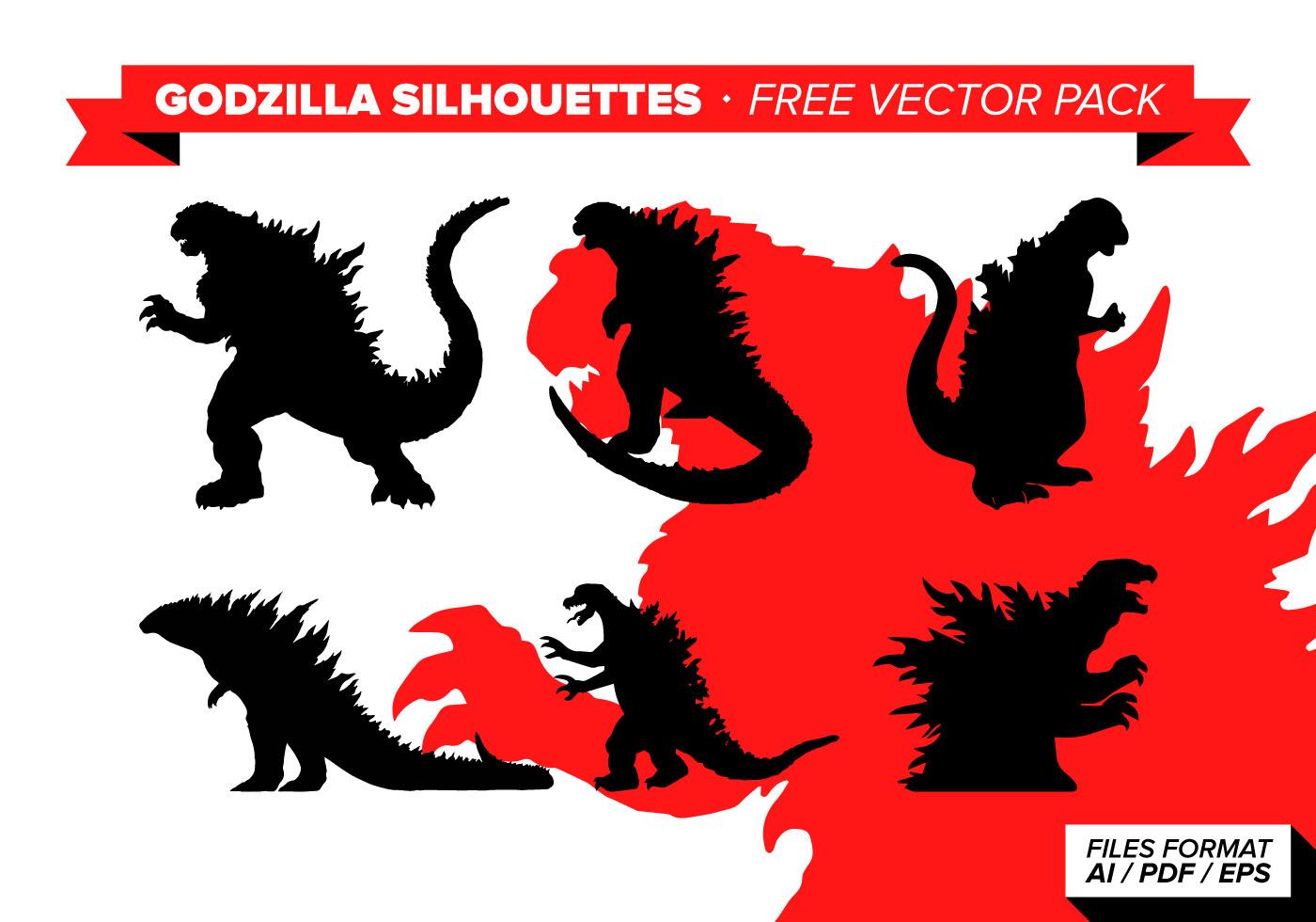 Godzilla Silhouette Free Vector Pack 101820 Vector Art at Vecteezy