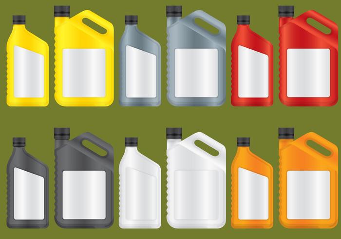 Oil Plastic Bottles vector