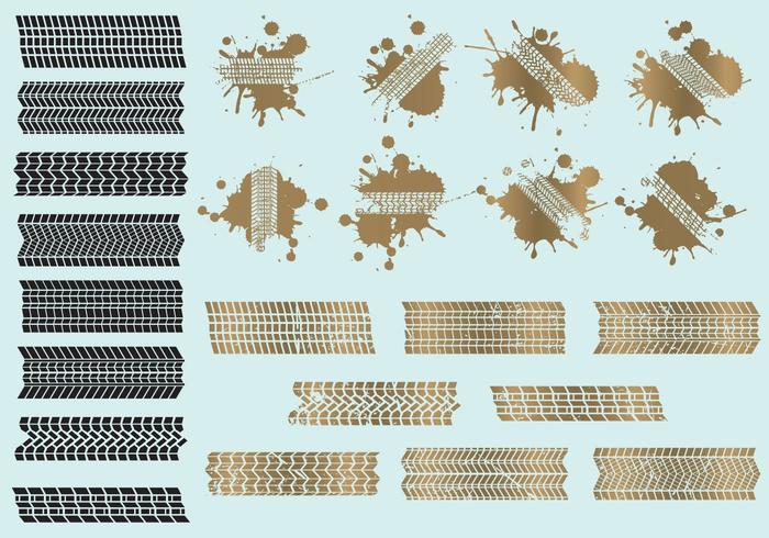 Marcas de neumáticos sucios vector