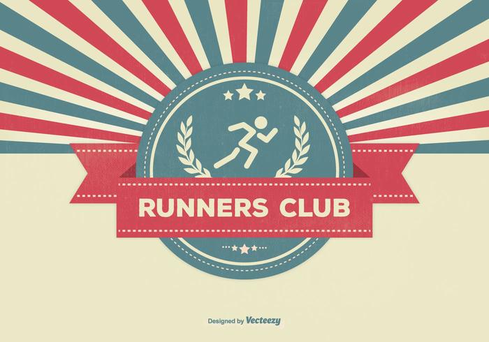 Retro Style Runners Club Illustration vector