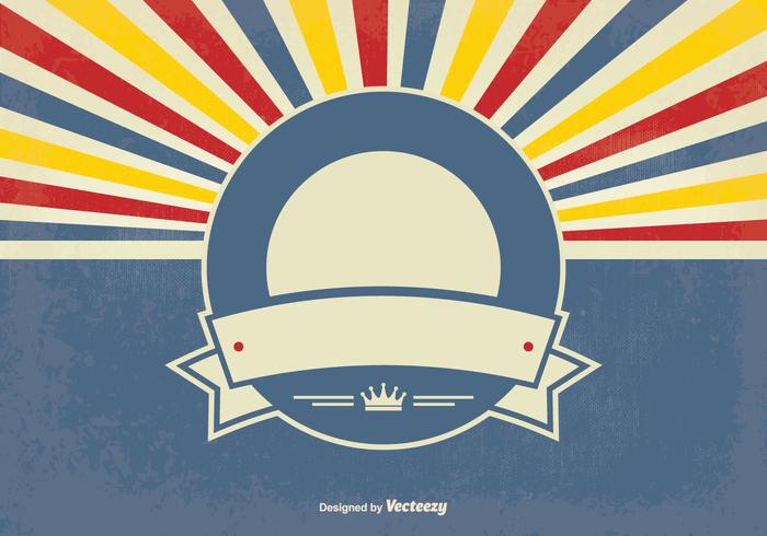 Blank Retro Style Sunburst Background vector