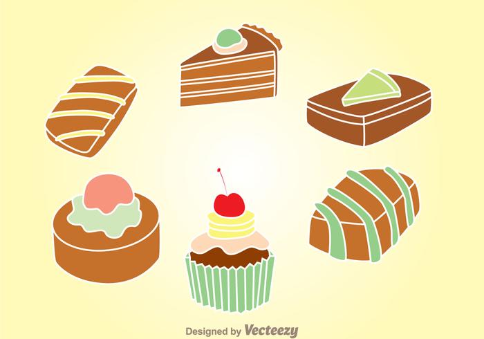 Juego de pastel Choco vector