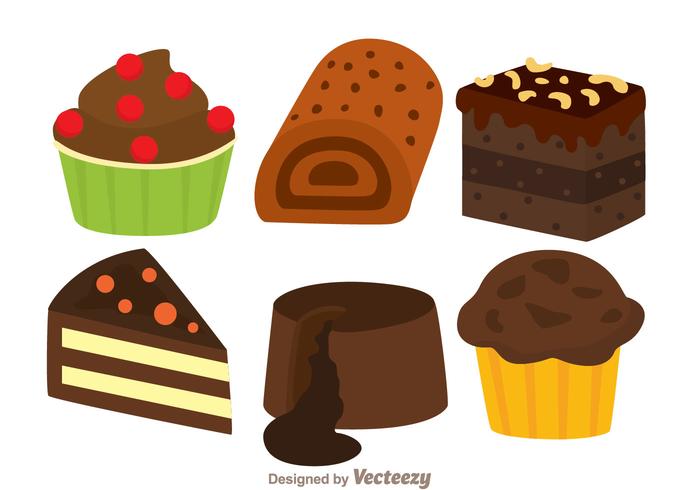 Delicioso pastel de chocolate vector