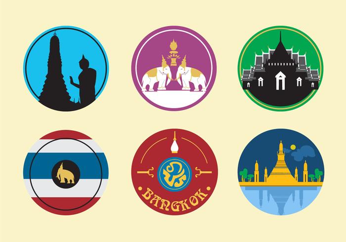 Bangkok City Icons vector