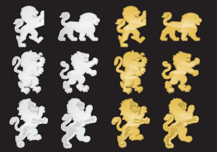 Heraldic Lions vector