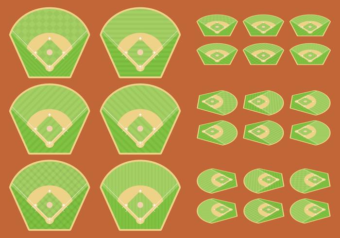 Diamantes de béisbol vector