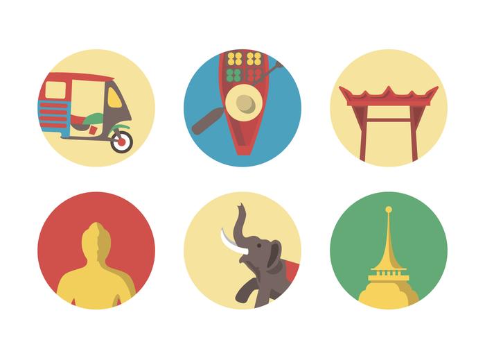 Vector Bangkok Icon Set