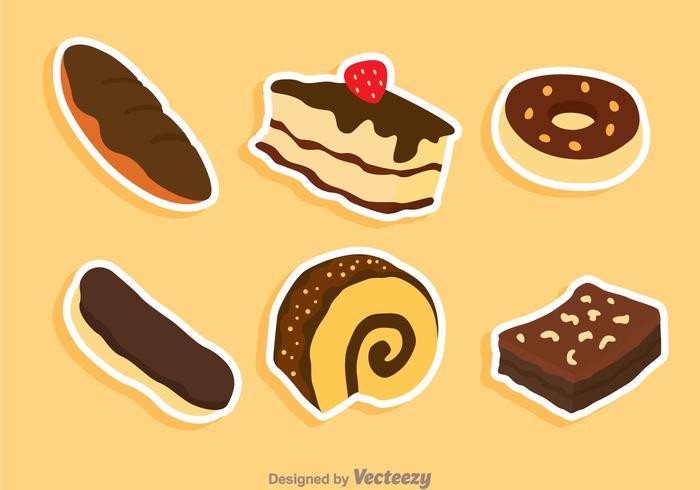 Surtido de pastel de chocolate vector