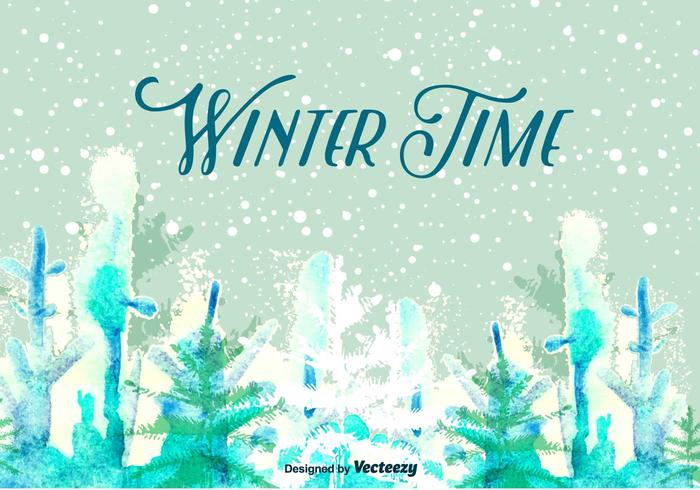 Winter Time Vector Background