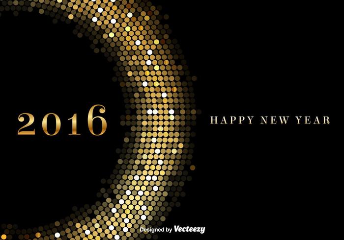 2016 Golden Background vector