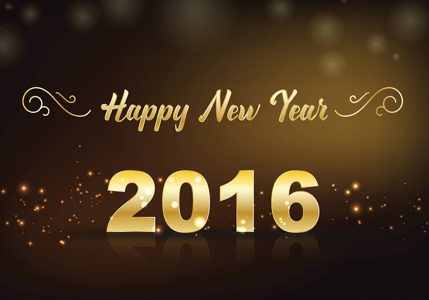 Happy New Year lettering Greeting Card, vector illustration - Download Free Vector Art, Stock