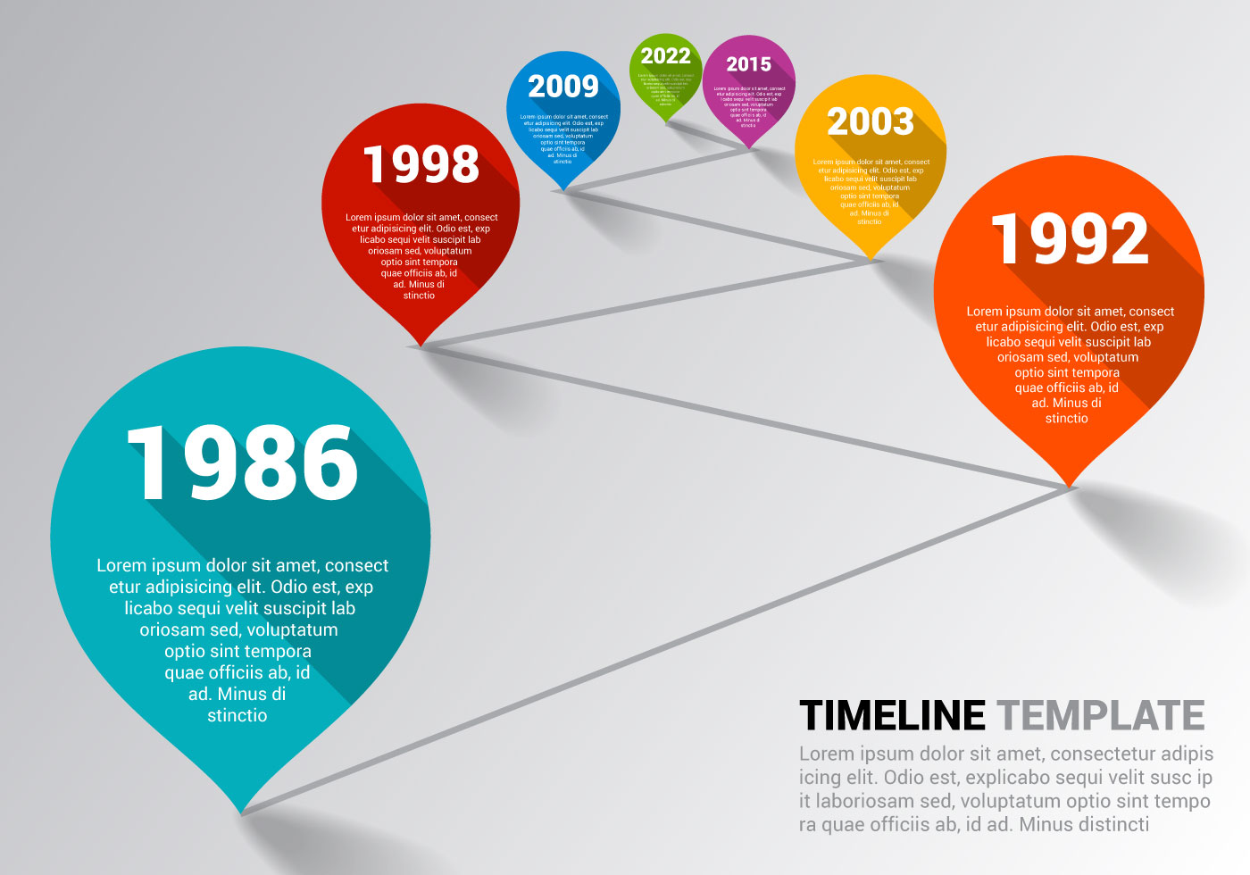 free timeline template vector
