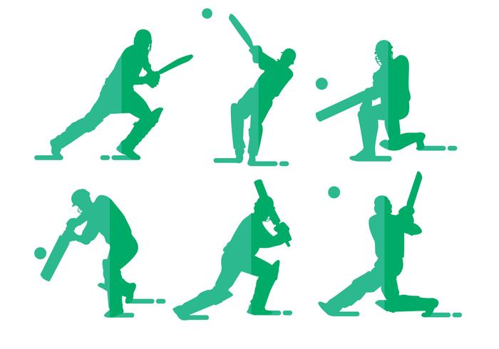 Jugador de Cricket Vectores