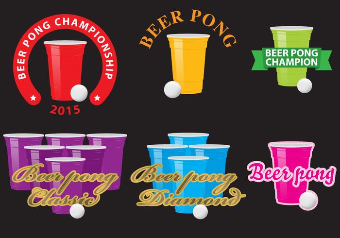 Logotipos de Cerveza Pong vector