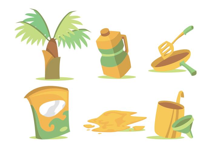 Palm Oil Vector Set