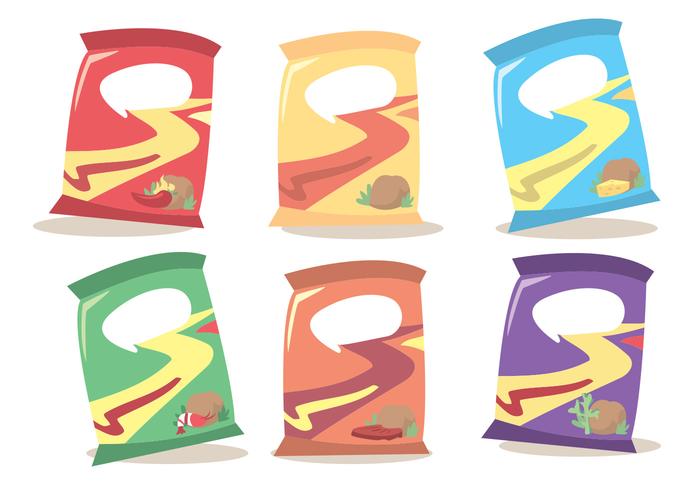 Bolsa De Chips Vector Set