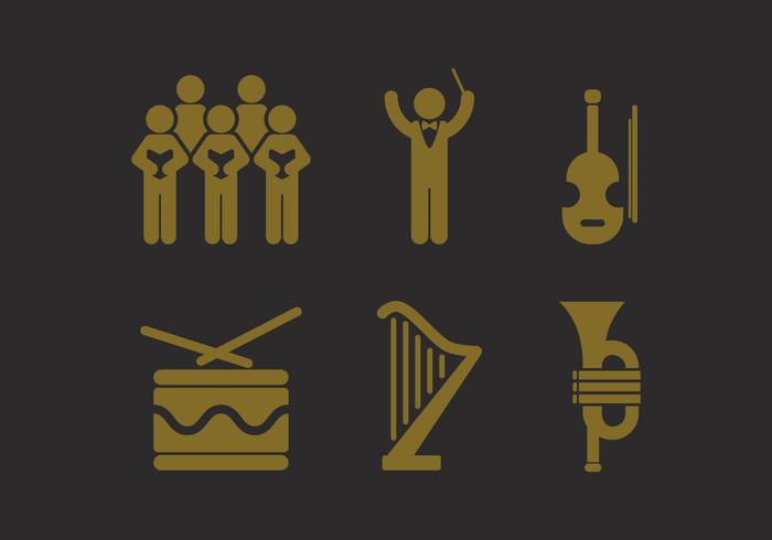 Vector Choir Icon Set