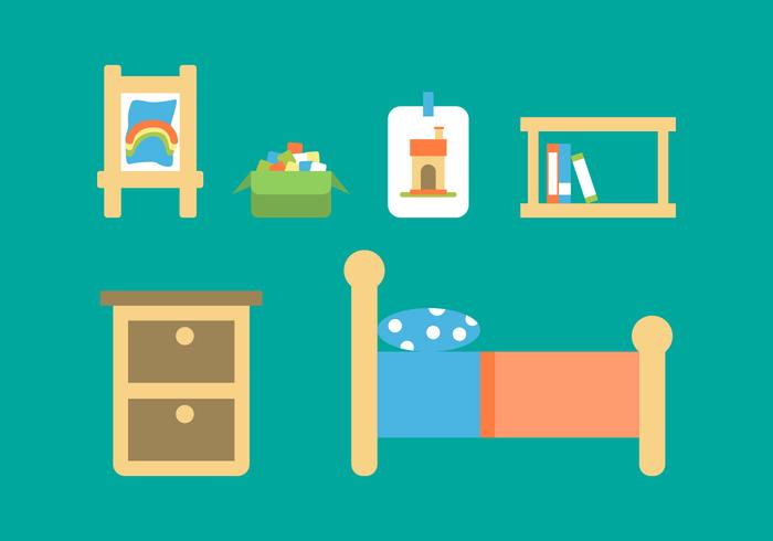 Free Kids Room Vector Icons 12