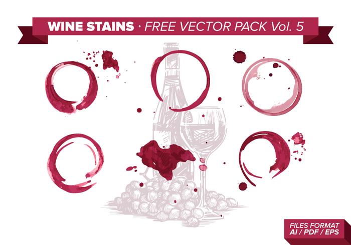 Wine Stains Free Vector Pack Vol. 5