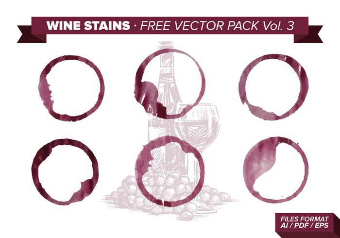 Wine Stains Free Vector Pack Vol. 3