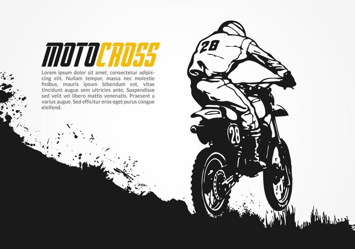 Ilustración libre del vector del motocrós