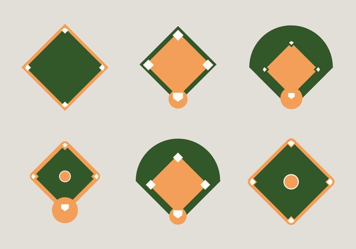 Free Baseball Diamond Vector Ilustración