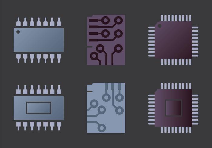 Microchip ilustración vectorial libre vector