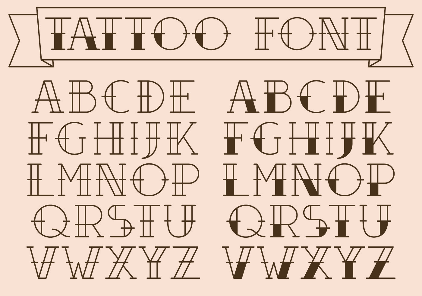 Old school tattoo font stock vector Illustration of elements  47090050
