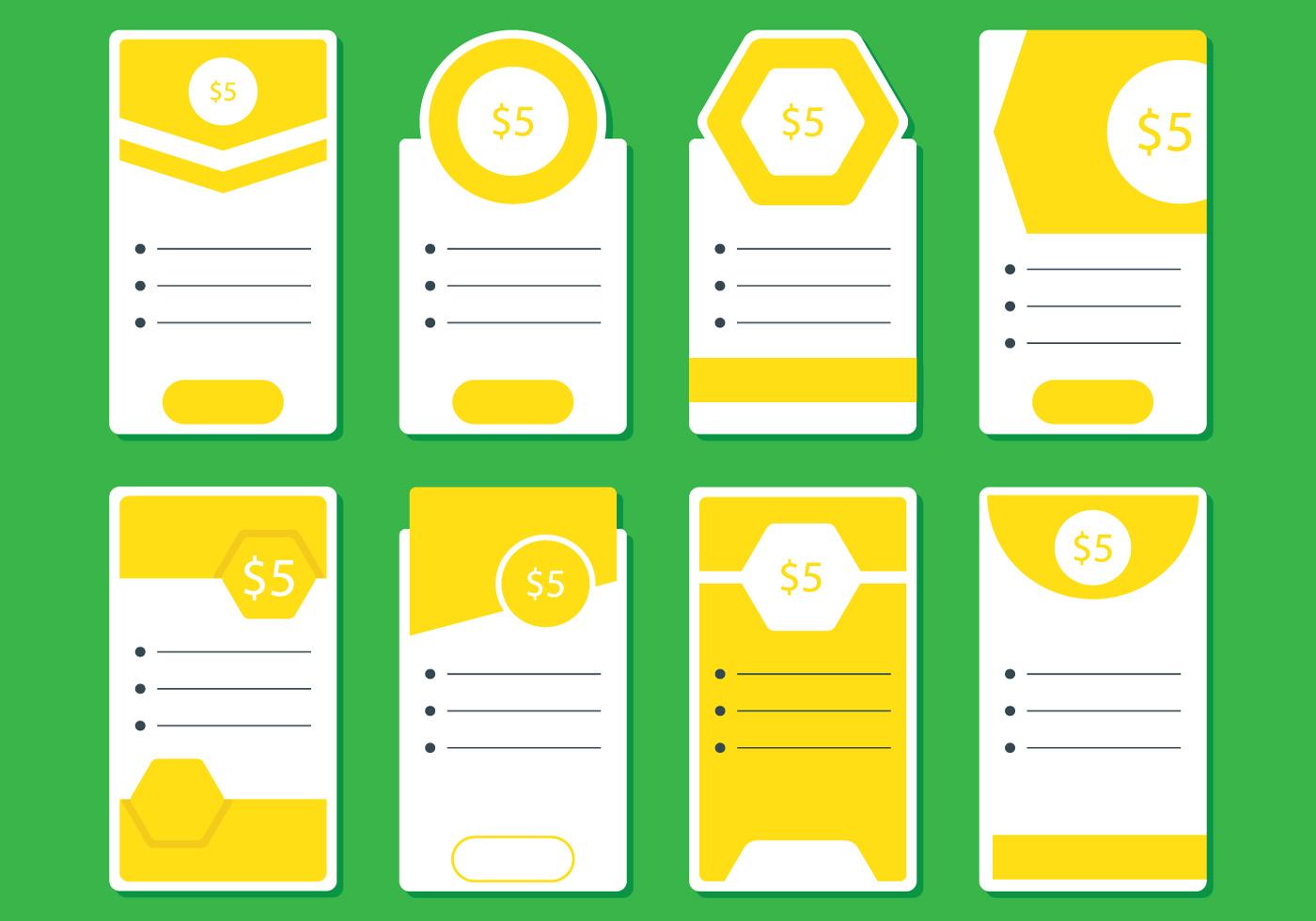 Yellow Pricing Table 102122 Vector Art at Vecteezy