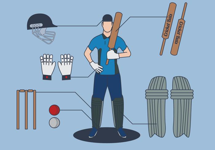 Cricket Player Vector