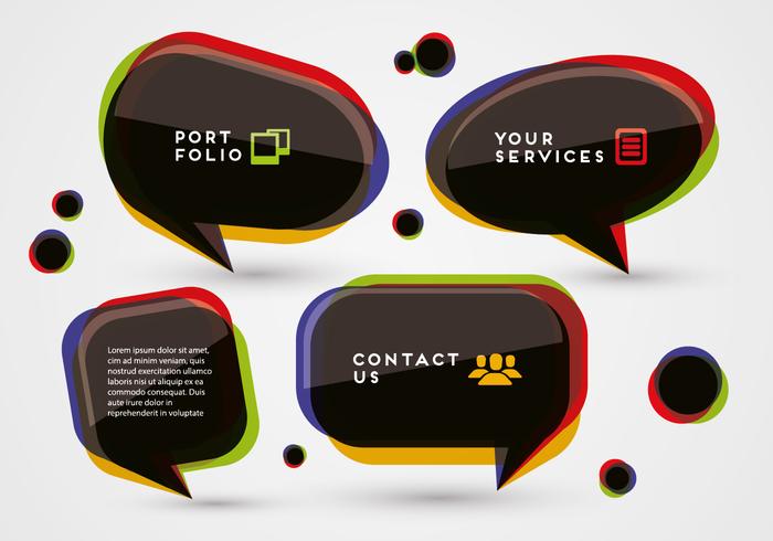 Free Colorful Speech Bubbles Vector Free Colorful Speech Bubbles Vector