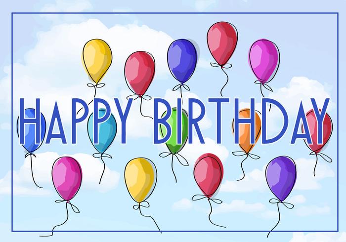 Free Vector Illustration Of A Happy Birthday Greeting Card Vector Art At Vecteezy