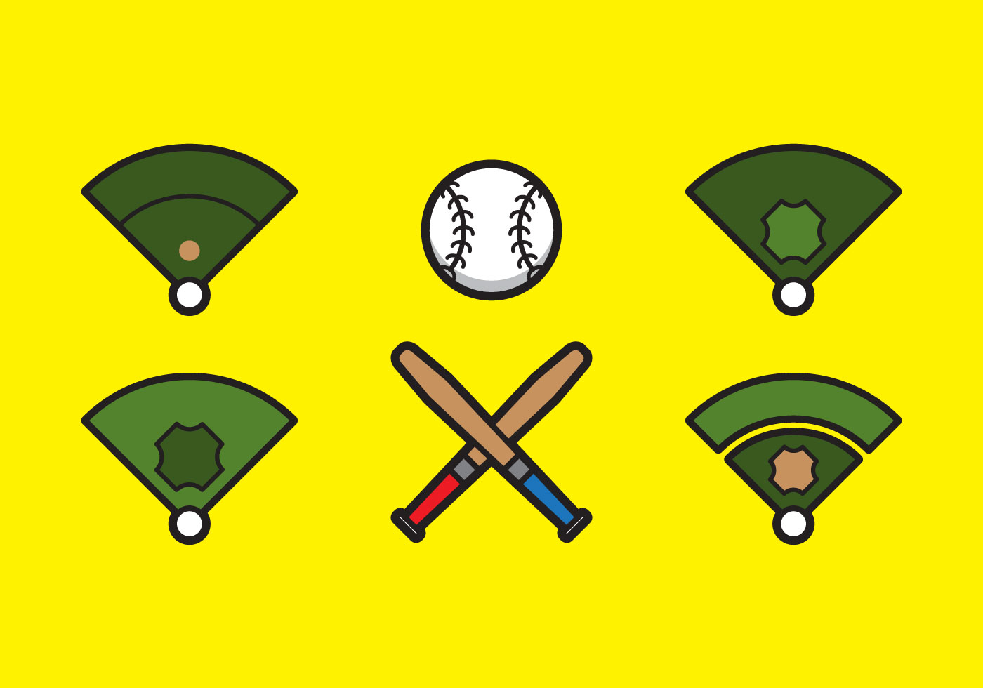 Free Baseball Vector Icon Illustrations #5 102148 Vector Art at Vecteezy