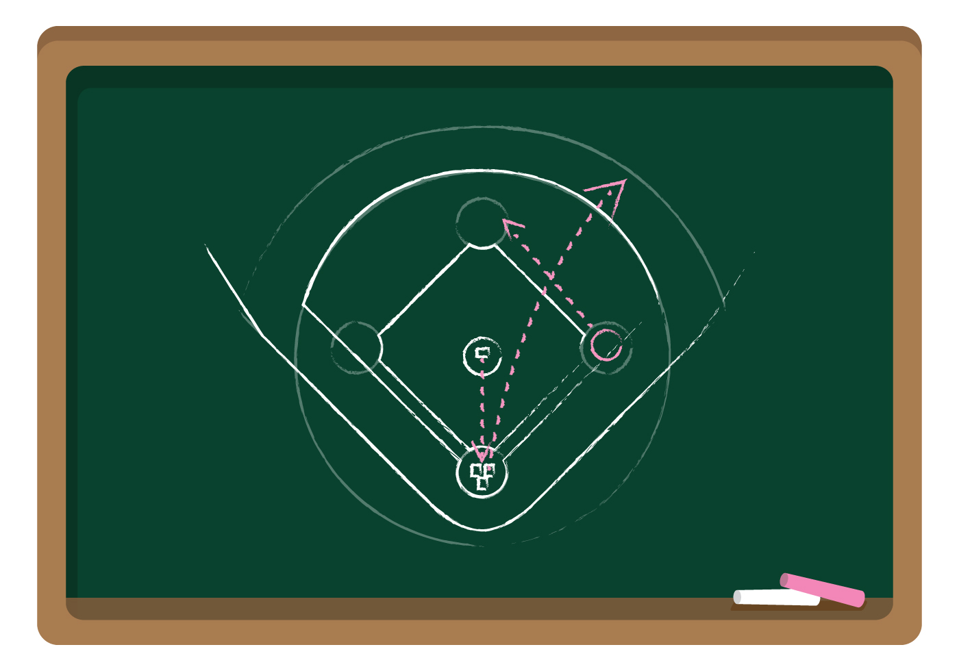 Download Vector Chalkboard Baseball Diamond for free.